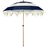 Striped Outdoor Tilting Beach Market Umbrella - 6.5' - Blue and White